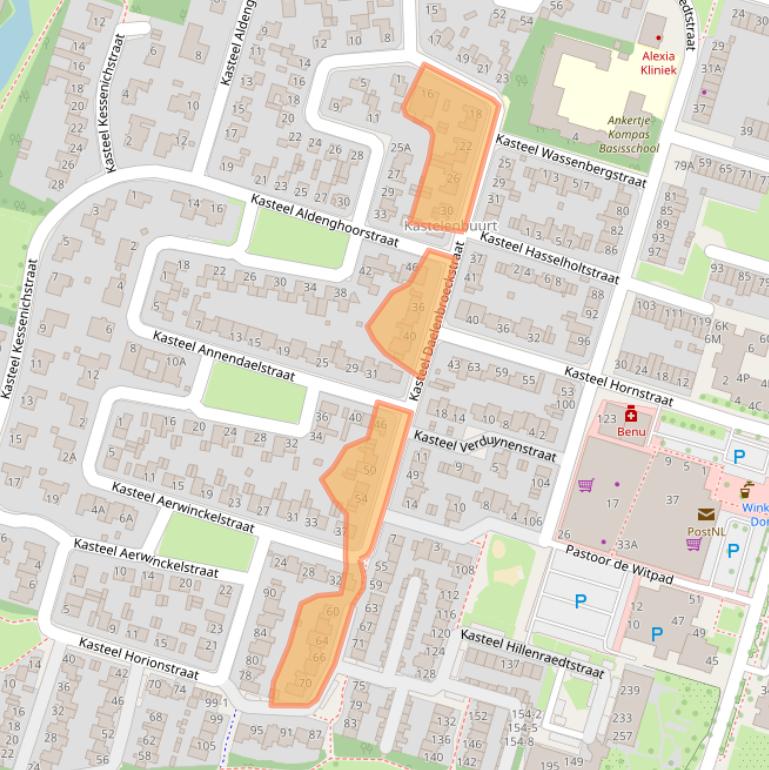 Kaart van postcodegebied 6043XR.