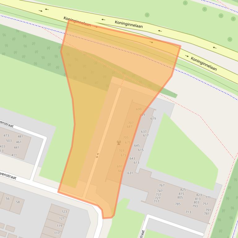 Kaart van postcodegebied 6044PT.