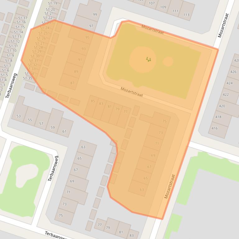 Kaart van postcodegebied 6044RG.