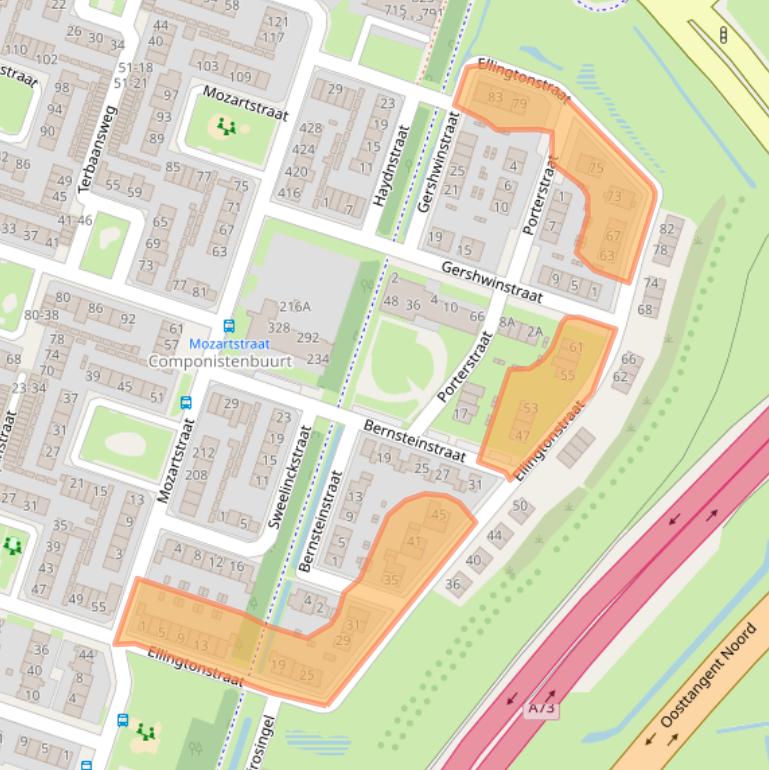 Kaart van postcodegebied 6044VA.