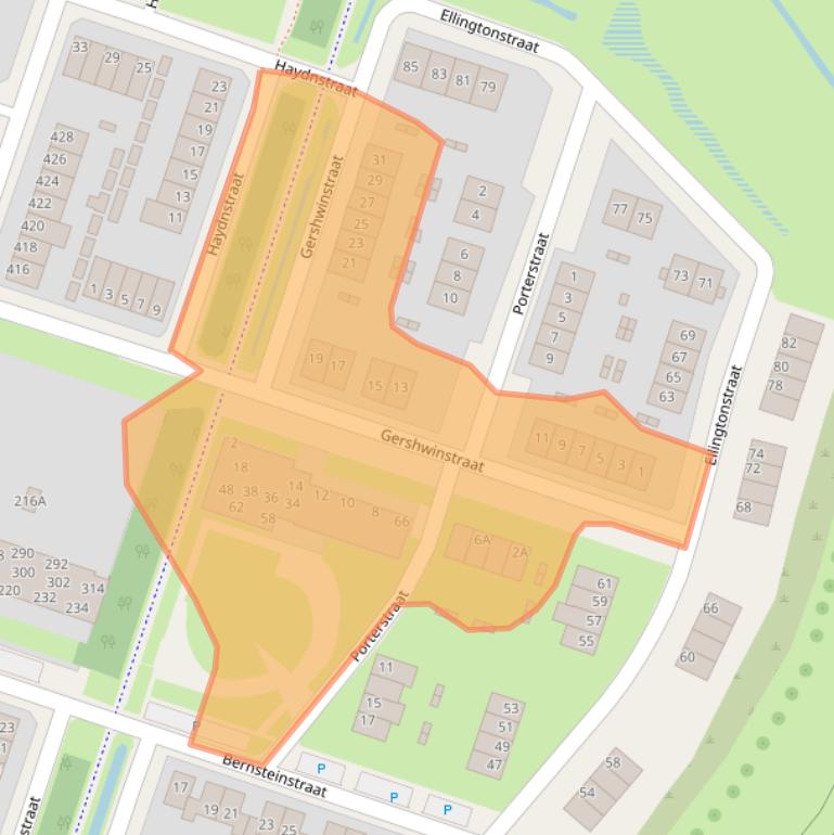 Kaart van postcodegebied 6044VC.