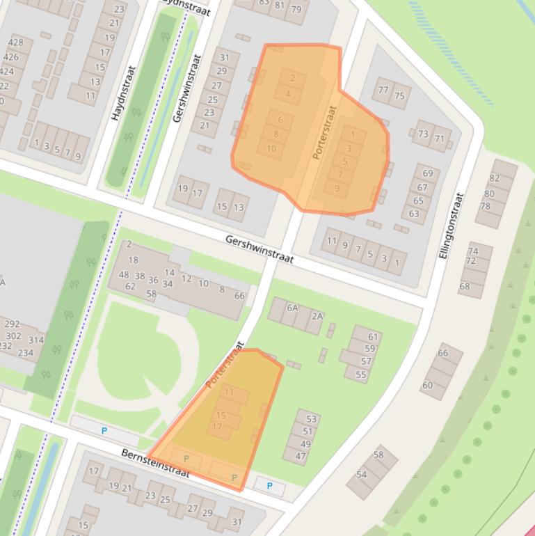 Kaart van postcodegebied 6044VD.