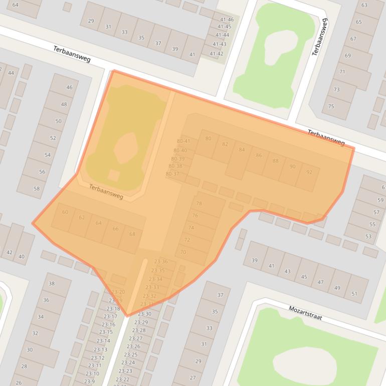 Kaart van postcodegebied 6044VZ.