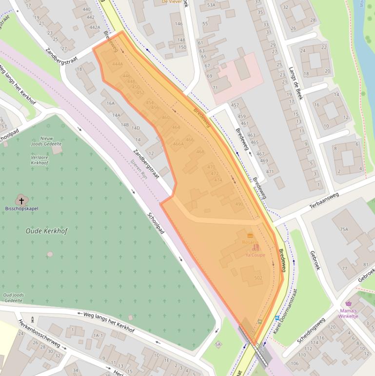 Kaart van postcodegebied 6044XE.
