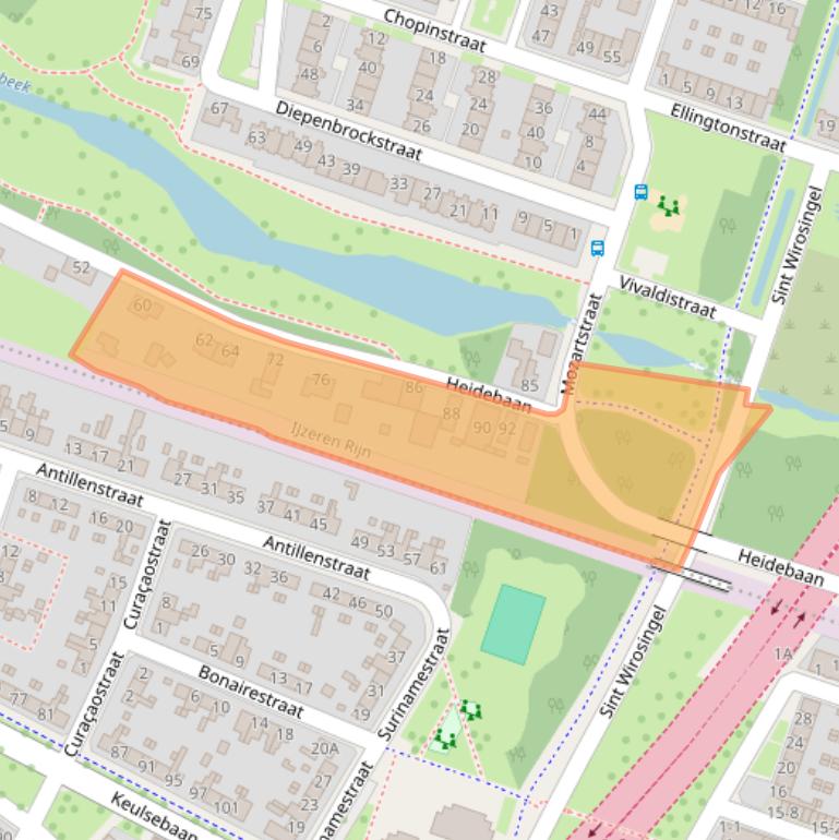 Kaart van postcodegebied 6044XS.