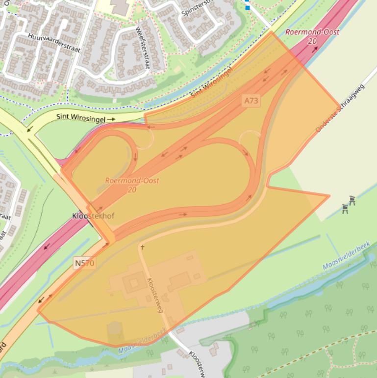 Kaart van postcodegebied 6044XX.