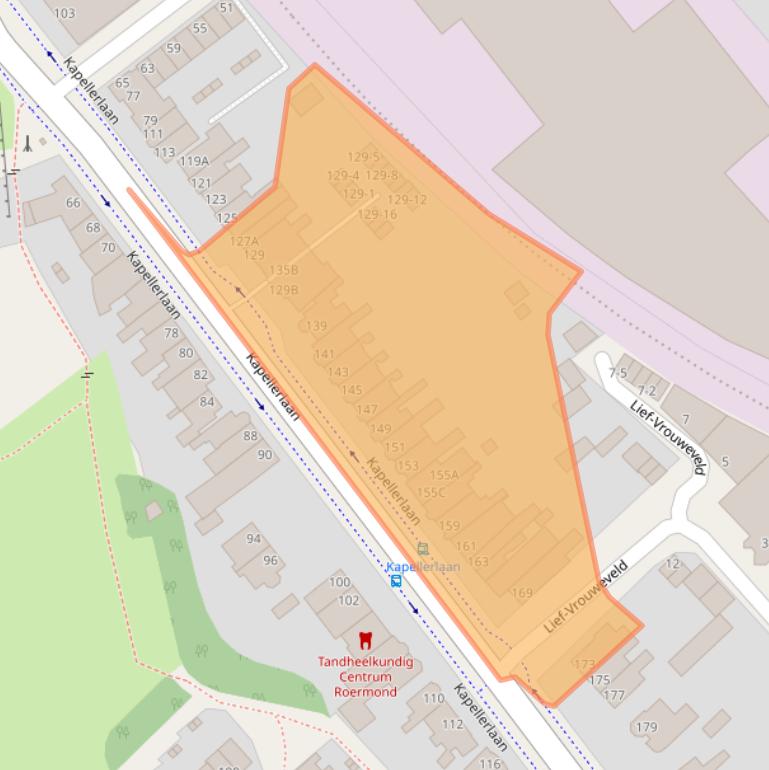 Kaart van postcodegebied 6045AC.