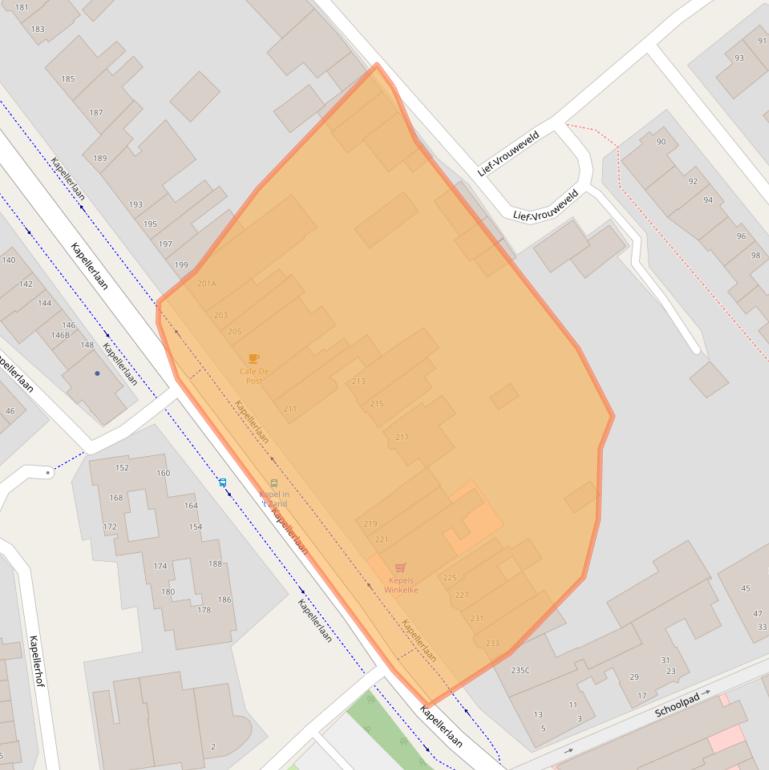 Kaart van postcodegebied 6045AE.