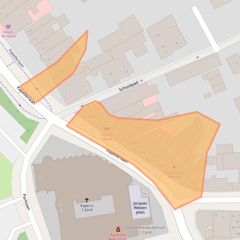 Kaart van postcodegebied 6045AG.