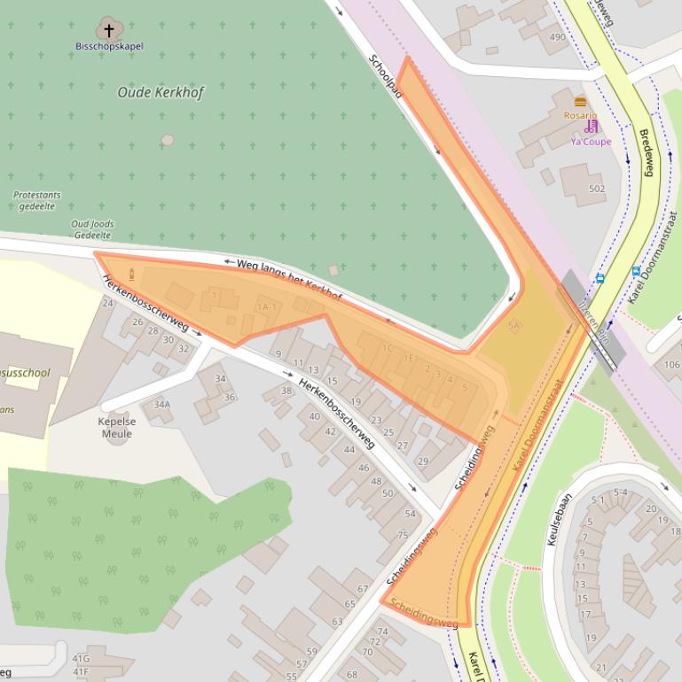 Kaart van postcodegebied 6045AN.