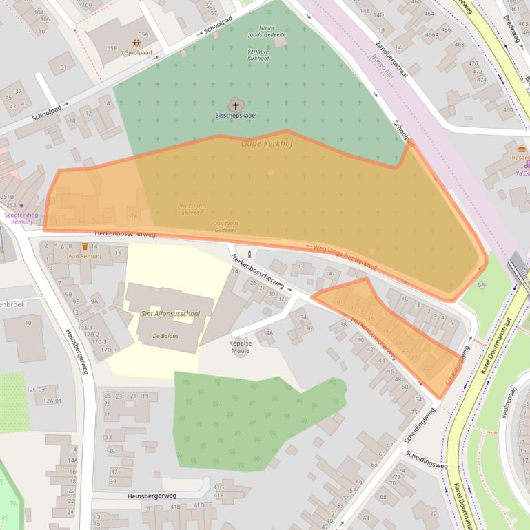Kaart van postcodegebied 6045AP.