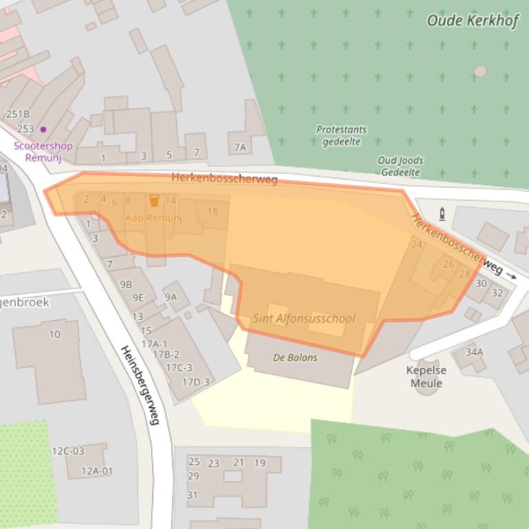 Kaart van postcodegebied 6045AR.