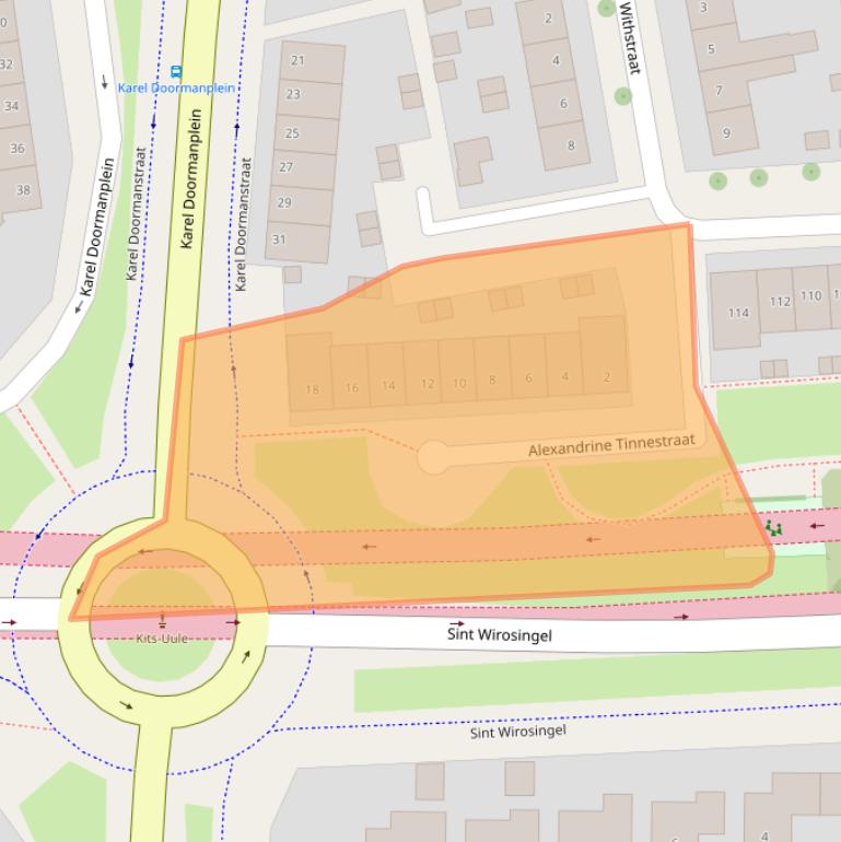 Kaart van postcodegebied 6045AV.