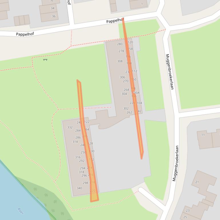 Kaart van postcodegebied 6045BE.