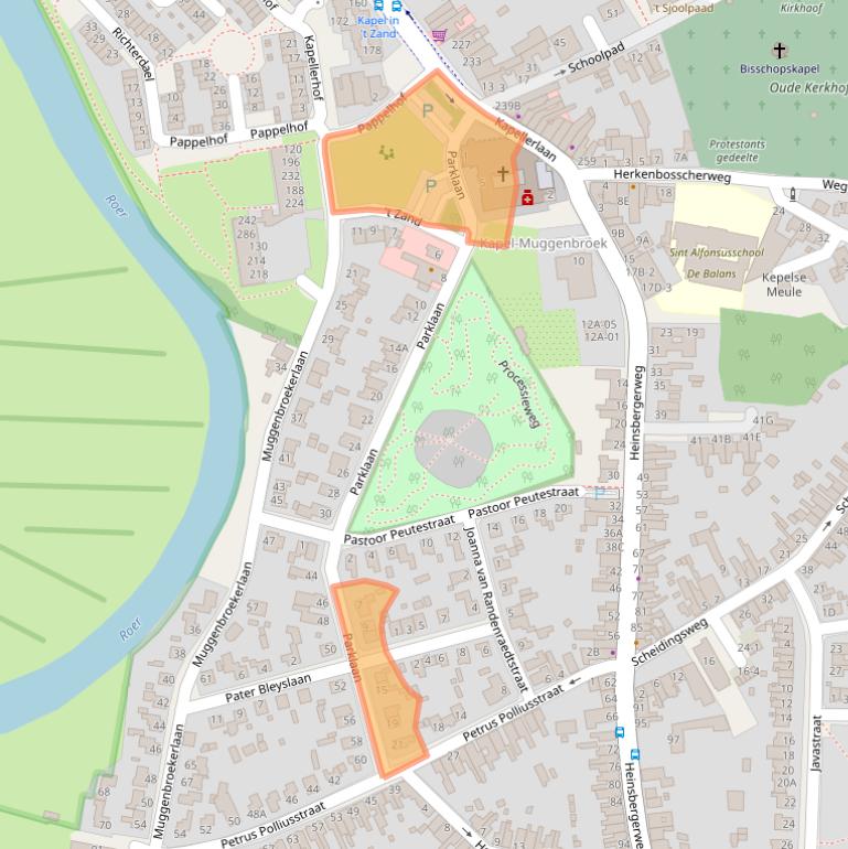 Kaart van postcodegebied 6045BS.