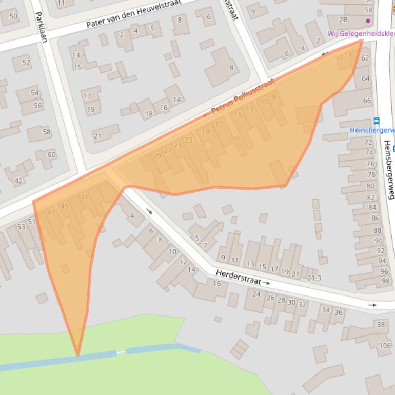 Kaart van postcodegebied 6045BV.