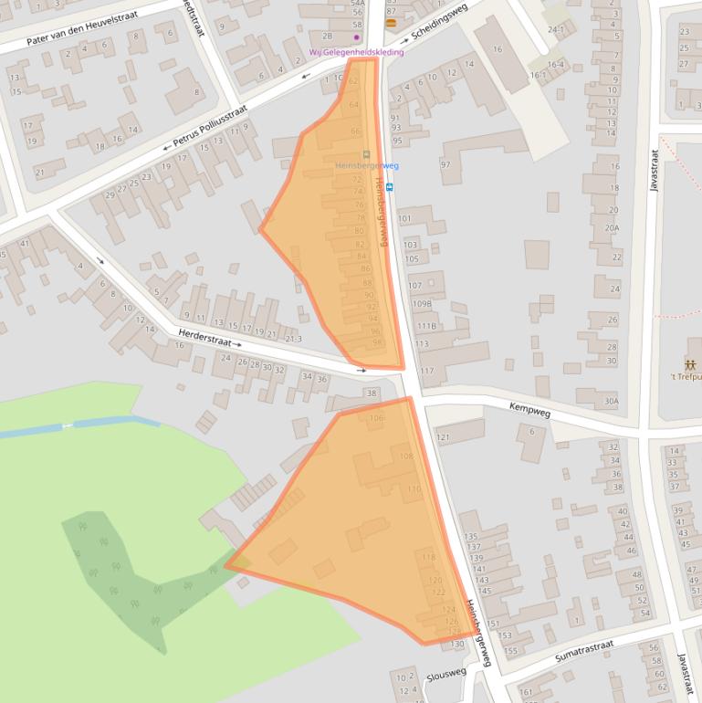 Kaart van postcodegebied 6045CJ.