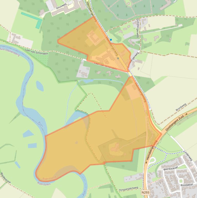 Kaart van postcodegebied 6045CL.