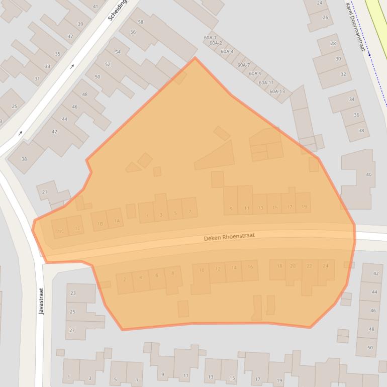 Kaart van postcodegebied 6045CT.