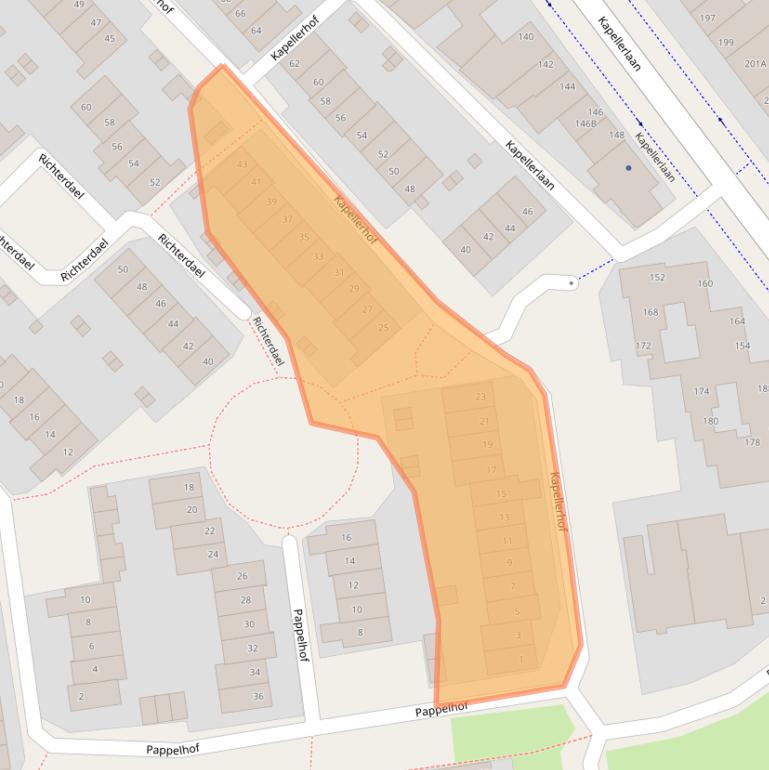 Kaart van postcodegebied 6045DA.