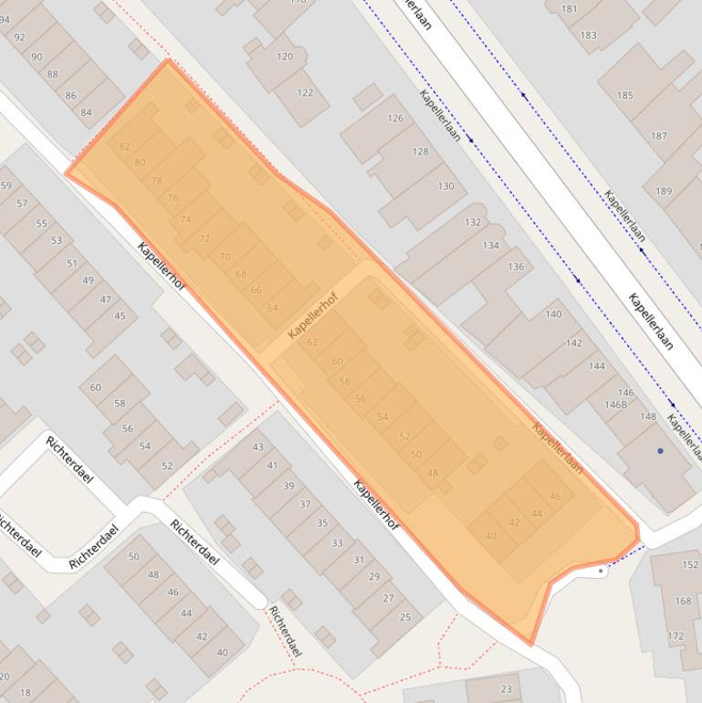 Kaart van postcodegebied 6045DD.