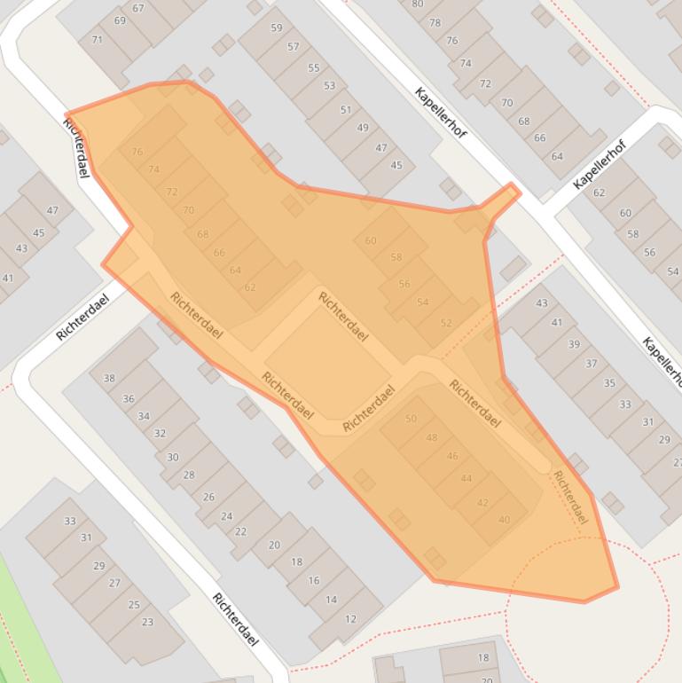 Kaart van postcodegebied 6045DH.