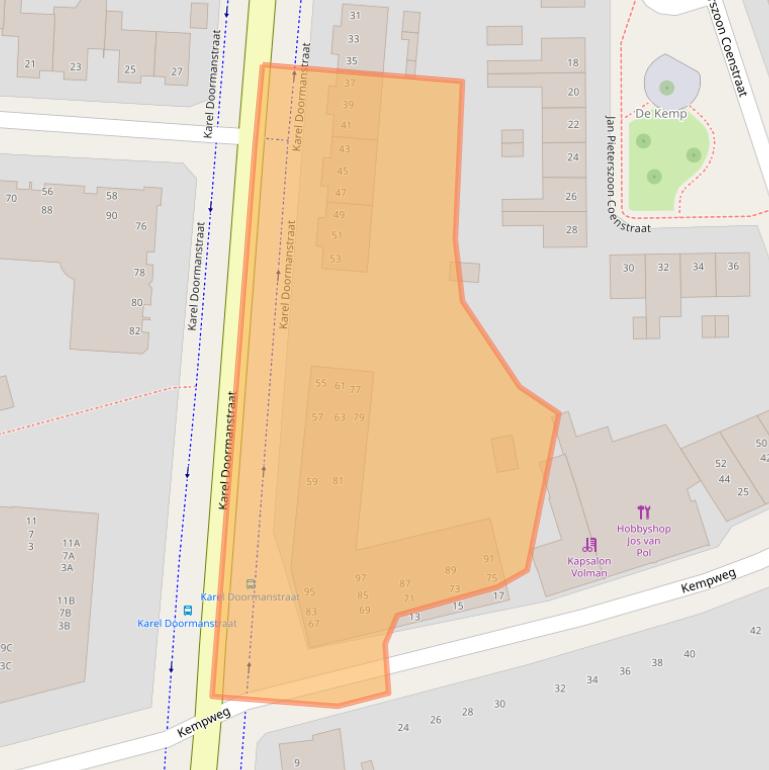Kaart van postcodegebied 6045EB.