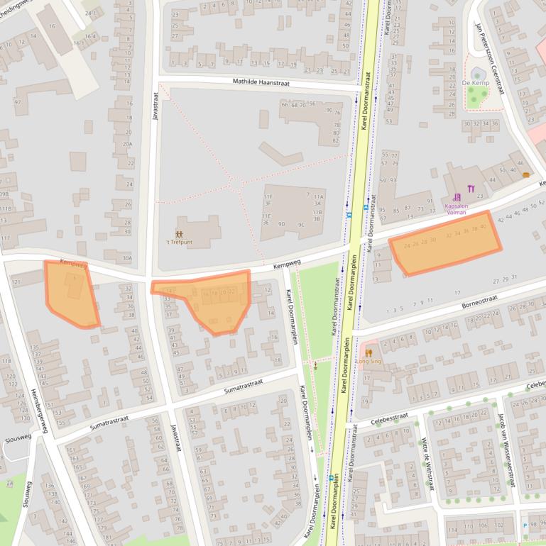 Kaart van postcodegebied 6045EH.