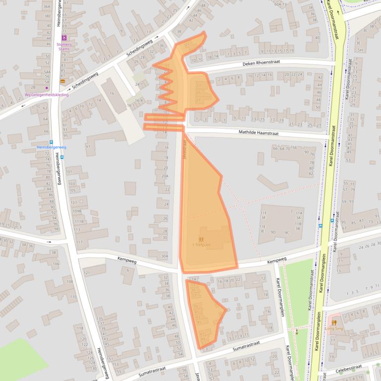 Kaart van postcodegebied 6045EL.