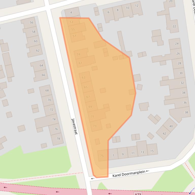 Kaart van postcodegebied 6045EM.