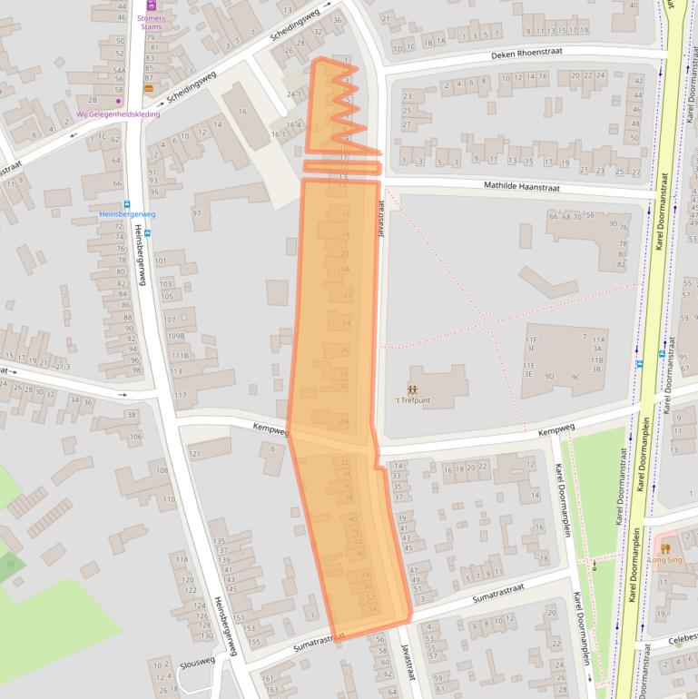 Kaart van postcodegebied 6045EN.