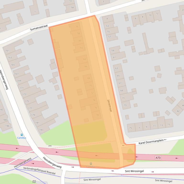 Kaart van postcodegebied 6045EP.