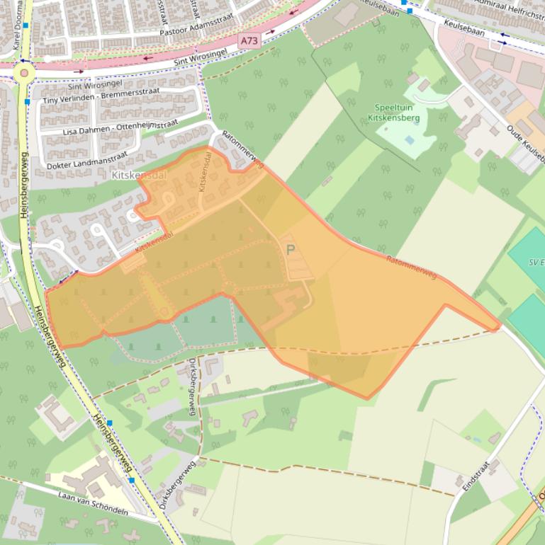 Kaart van postcodegebied 6045EX.