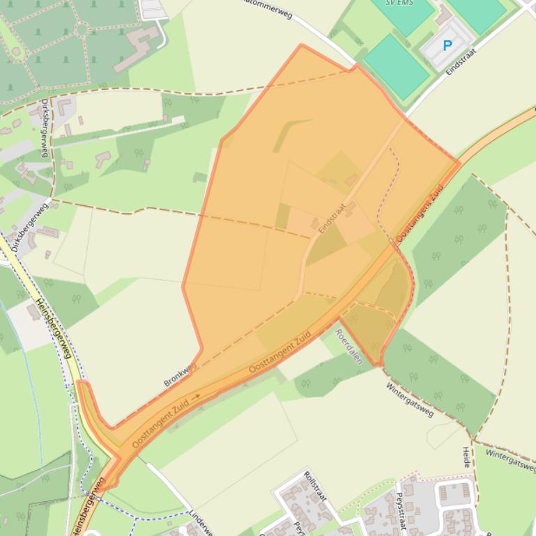 Kaart van postcodegebied 6045GA.