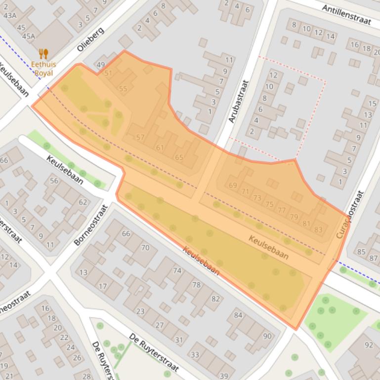 Kaart van postcodegebied 6045GD.