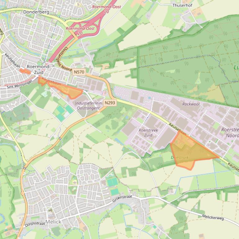 Kaart van postcodegebied 6045GL.