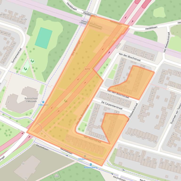 Kaart van postcodegebied 6045GT.