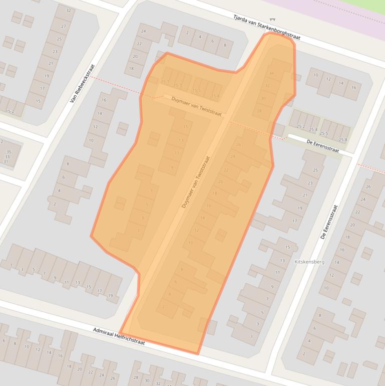 Kaart van postcodegebied 6045GZ.