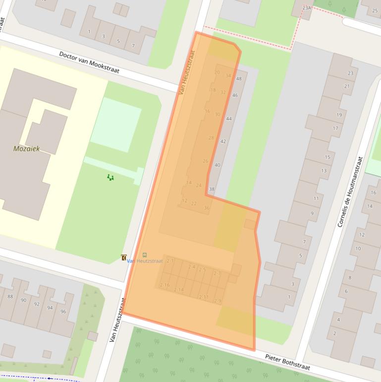 Kaart van postcodegebied 6045HG.