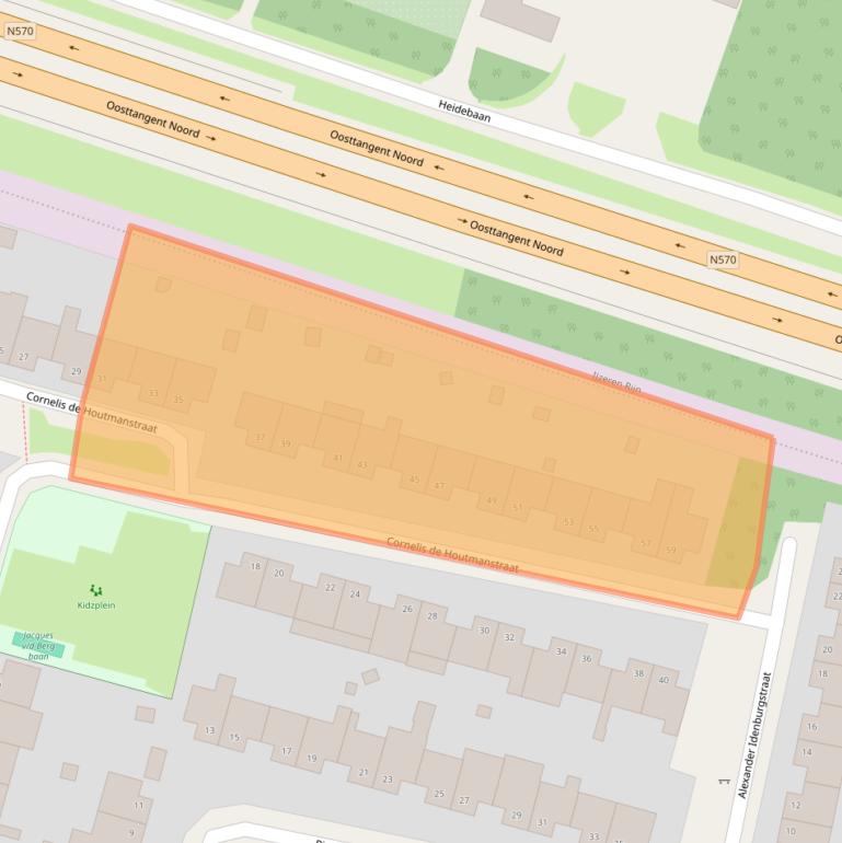 Kaart van postcodegebied 6045HN.