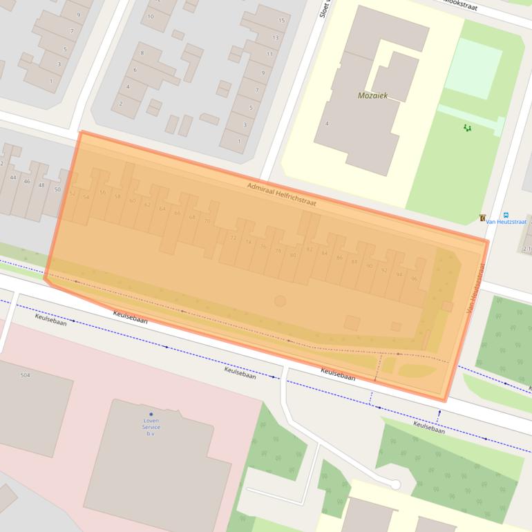 Kaart van postcodegebied 6045HX.