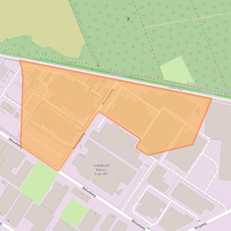 Kaart van postcodegebied 6045JA.