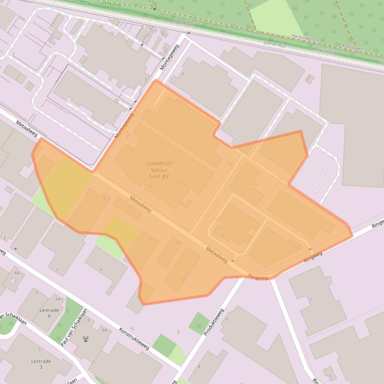 Kaart van postcodegebied 6045JB.