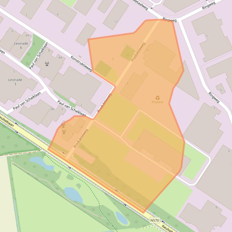 Kaart van postcodegebied 6045JC.