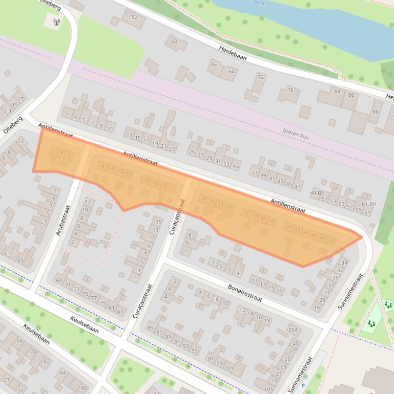 Kaart van postcodegebied 6045VJ.