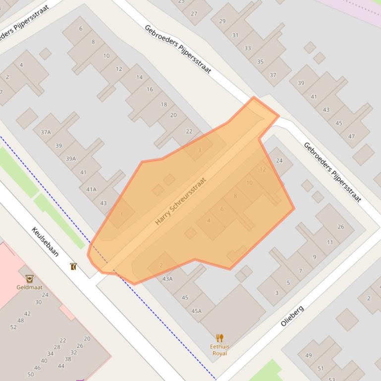 Kaart van postcodegebied 6045VM.