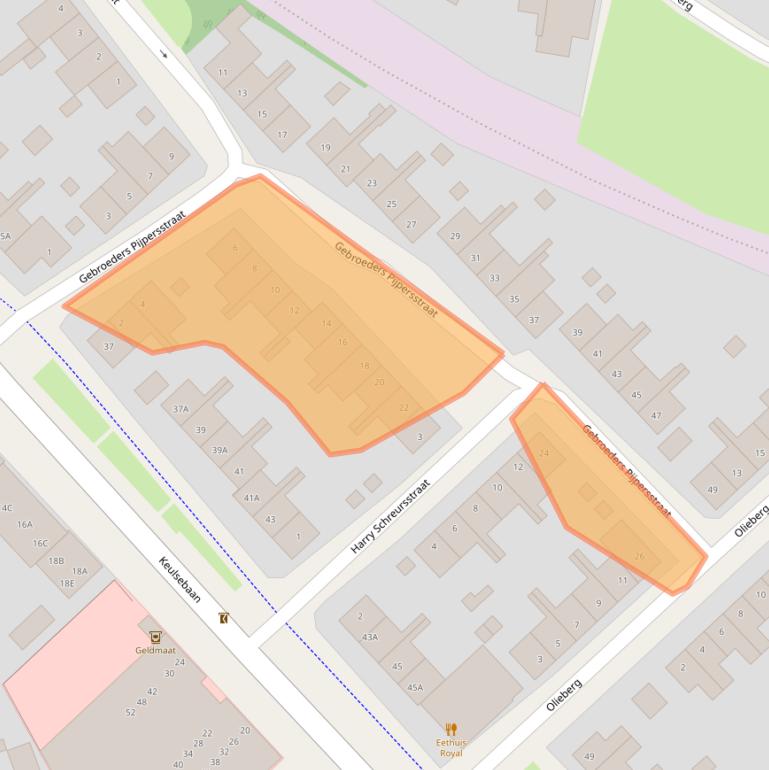 Kaart van postcodegebied 6045VR.