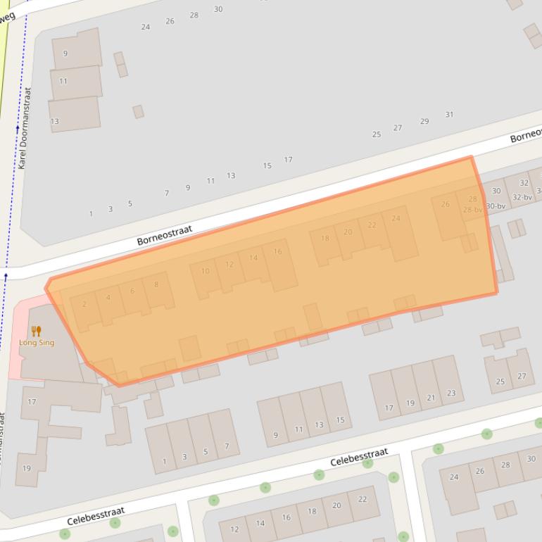 Kaart van postcodegebied 6045VX.