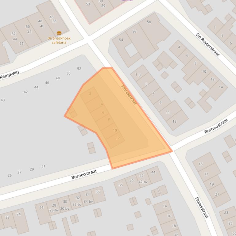 Kaart van postcodegebied 6045XB.