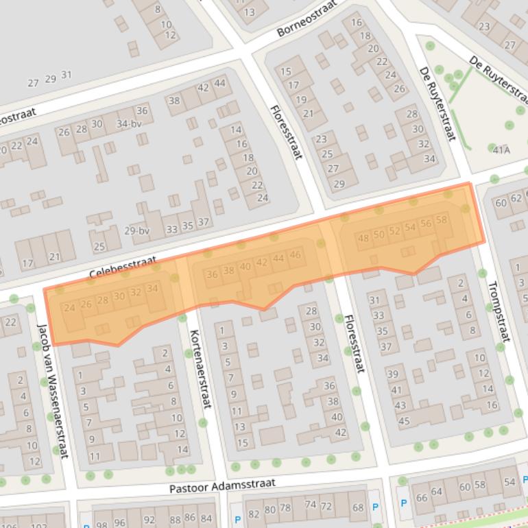 Kaart van postcodegebied 6045XH.
